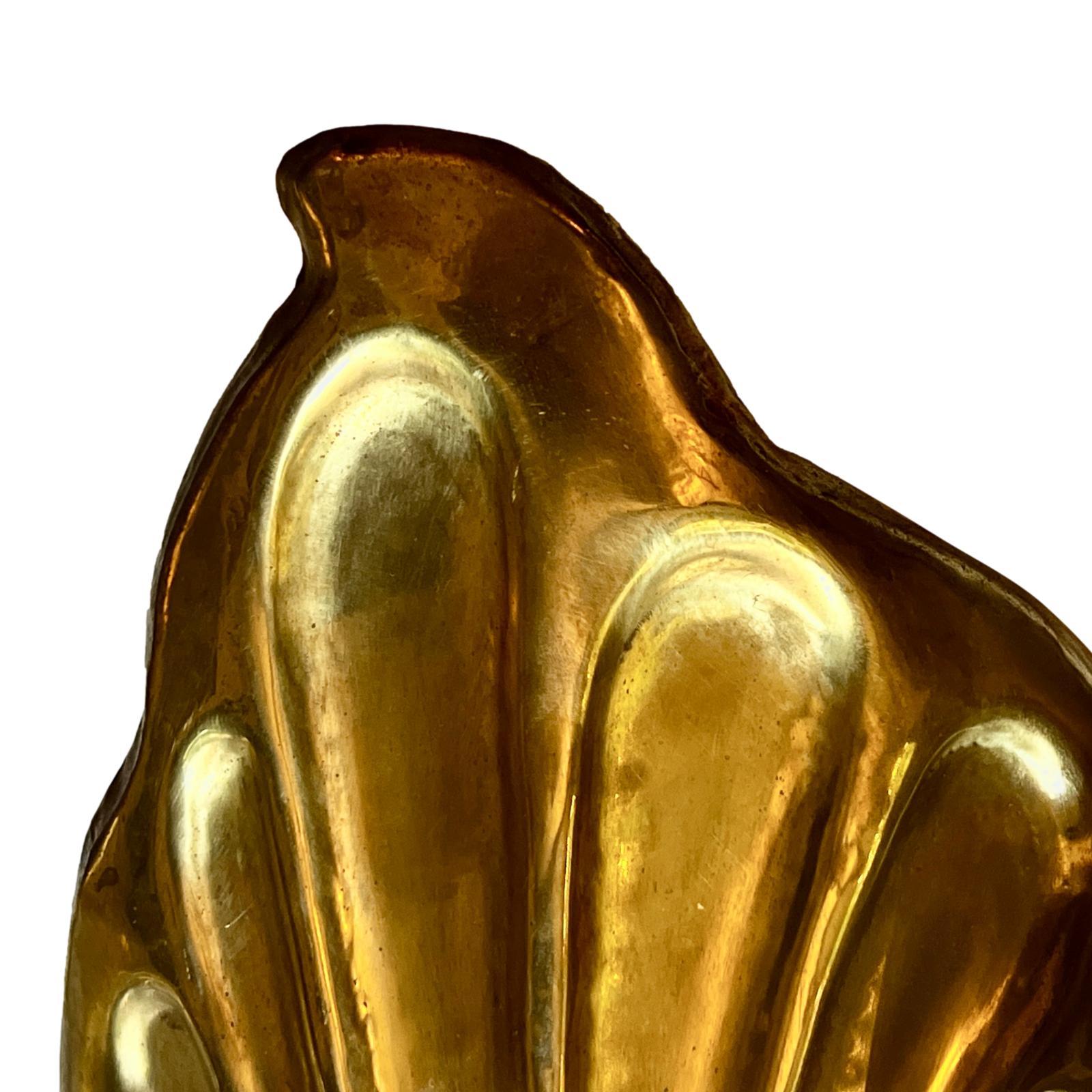 Mid-20th Century Set of Moderne Brass Leaf Sconces, Sold Per Pair For Sale