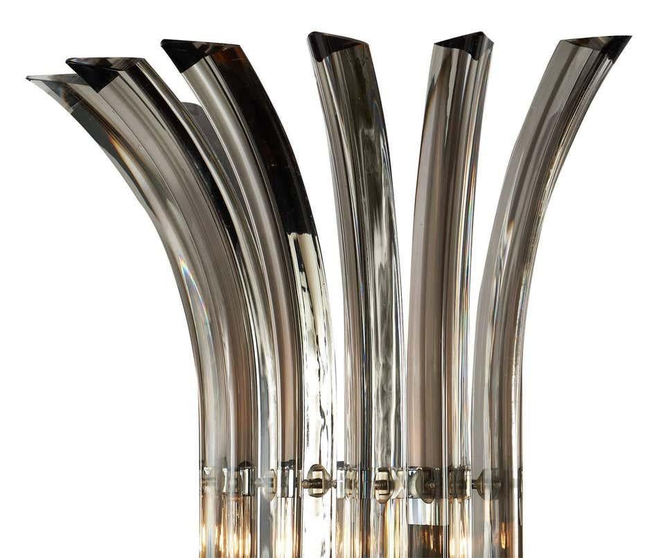Mid-20th Century Set of Moderne Clear Glass Sconces, Sold Per Pair