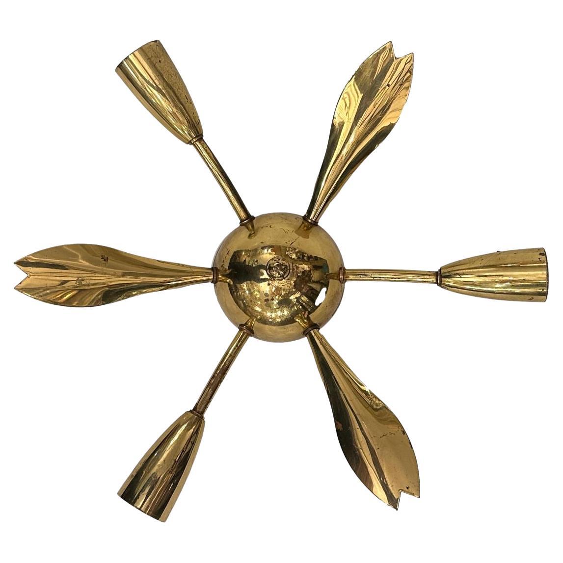 Set of Moderne Flush Mounted Light Fixtures, Sold Individually For Sale