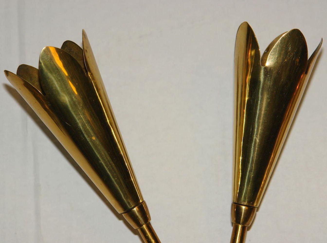 Set of Moderne Gilt Bronze Sconces, Sold Per Pair In Good Condition For Sale In New York, NY