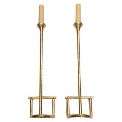 Set of Moderne Hammered Bronze Sconces, Sold Per Pair