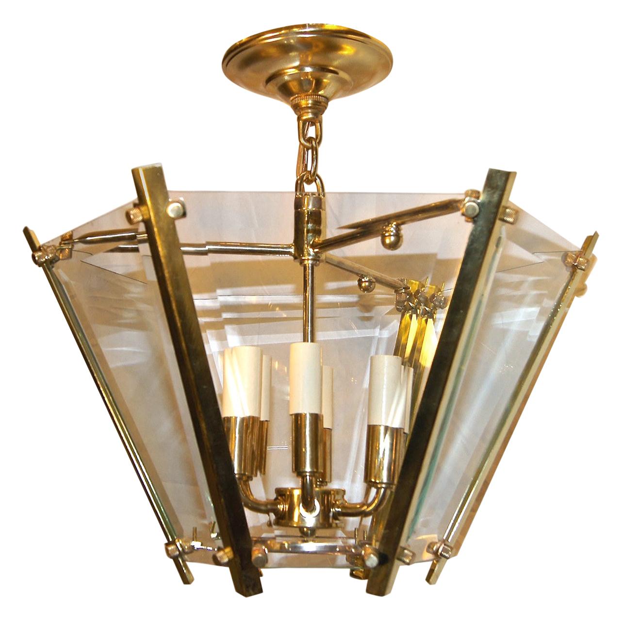 Set of Moderne Lantern Fixtures, Sold Individually For Sale