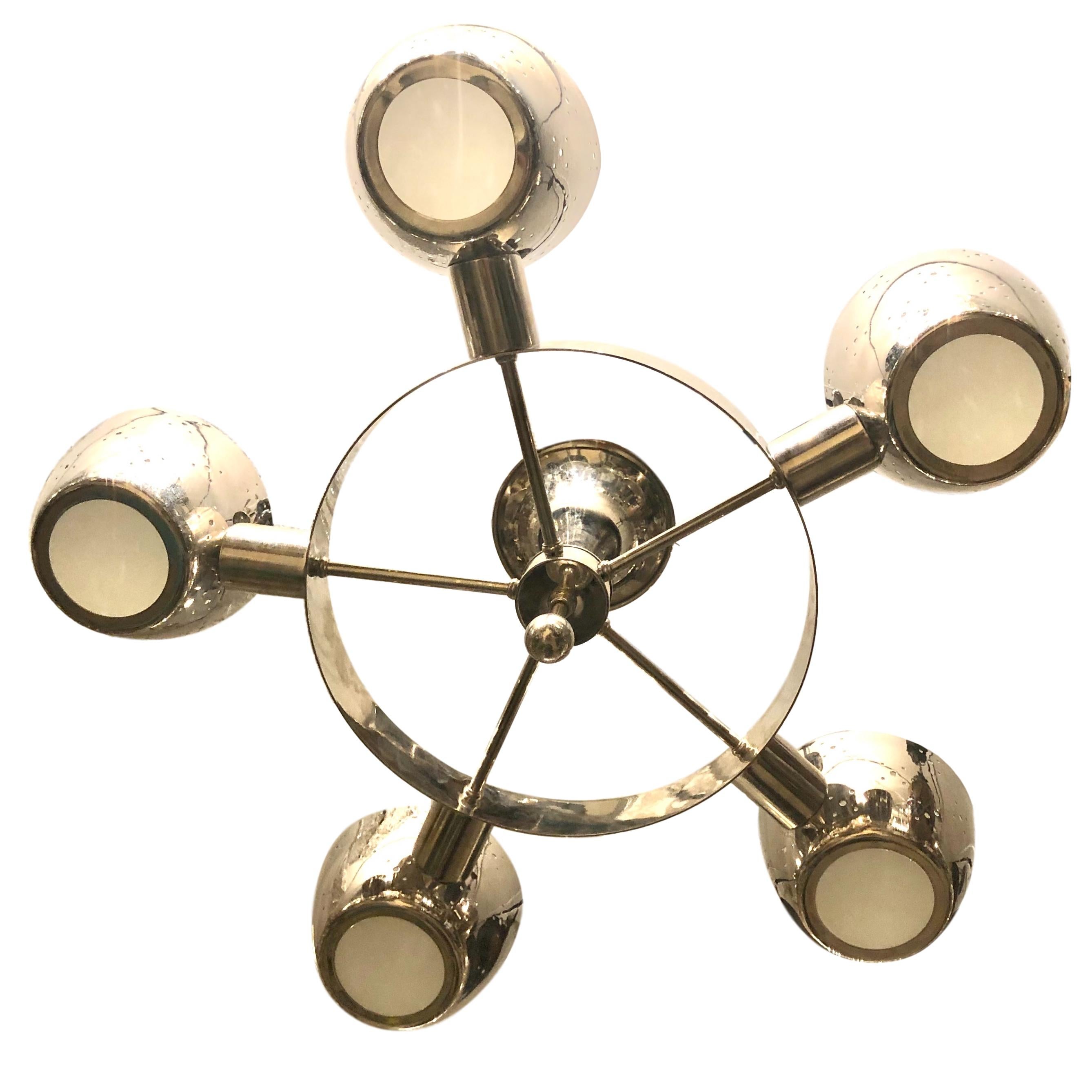 Italian Set of Moderne Light Fixtures, Sold Individually For Sale
