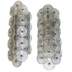 Set of Moderne Molded Glass Sconces, Sold in Pairs
