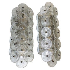 Set di applique in vetro modellato Moderne, vendute in coppia