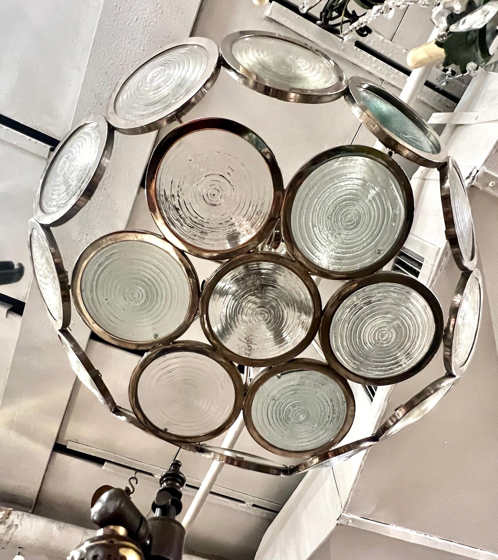 Set of Moderne Pendant Light Fixtures, Sold Individually In Good Condition For Sale In New York, NY