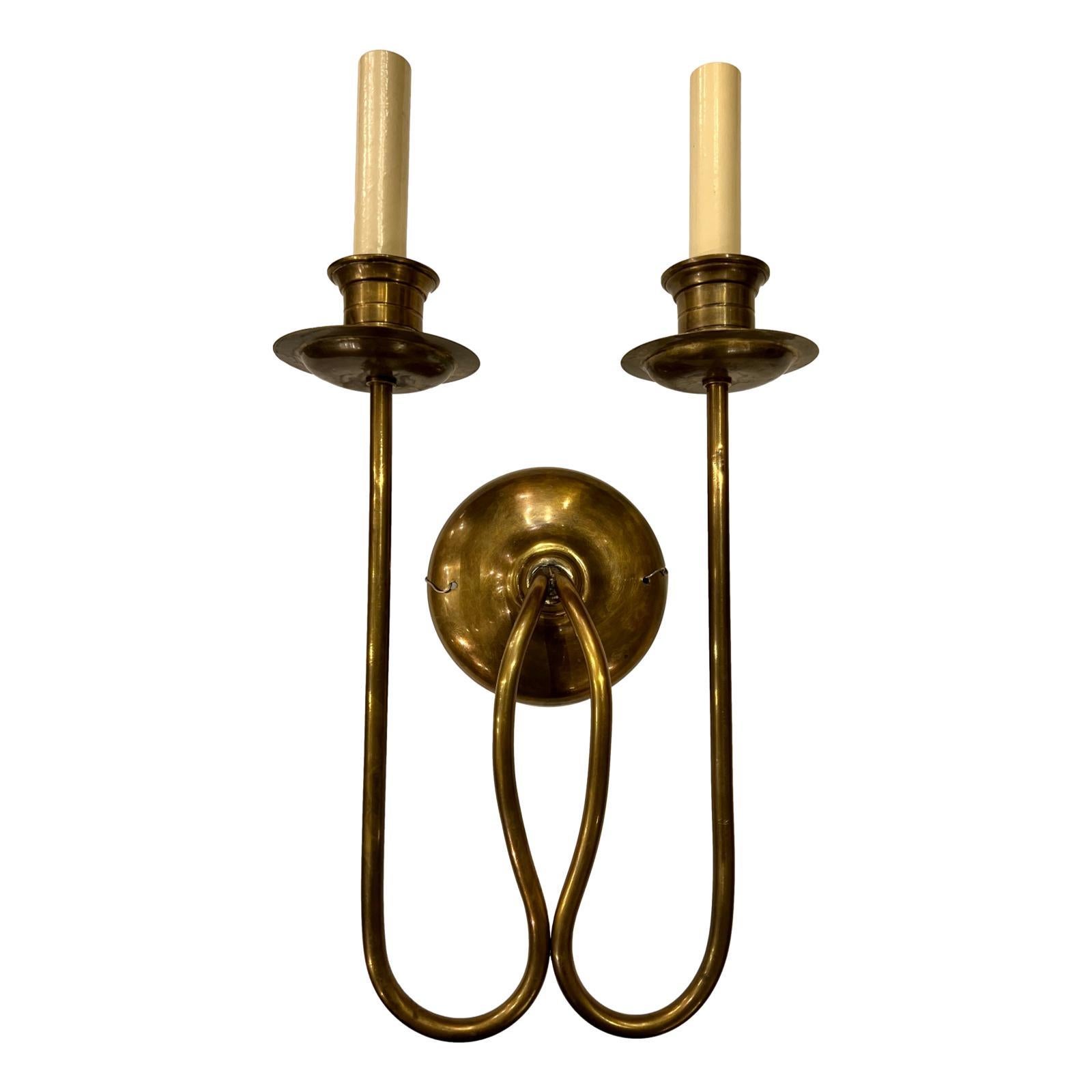 Metà XX secolo Set di applique in stile moderno, vendute a coppia in vendita