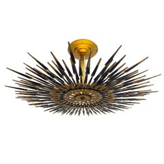 Set of Moderne Sunburst Light Fixtures, Sold Individually