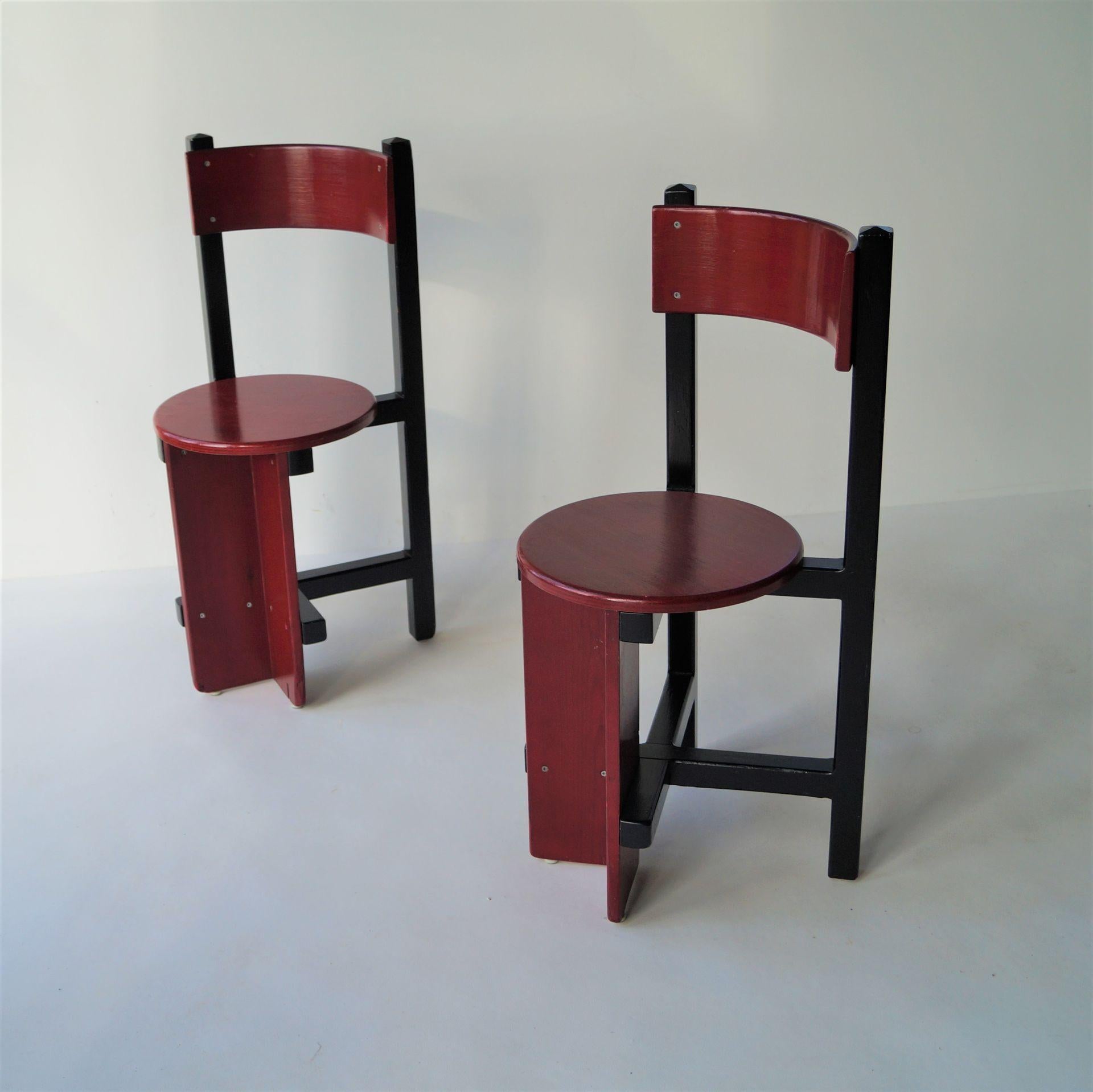 Set modernistischer Stühle „Bastille“ von  Niederländischer Architekt Piet Blom, 1960er Jahre im Zustand „Gut“ im Angebot in EVERDINGEN, NL