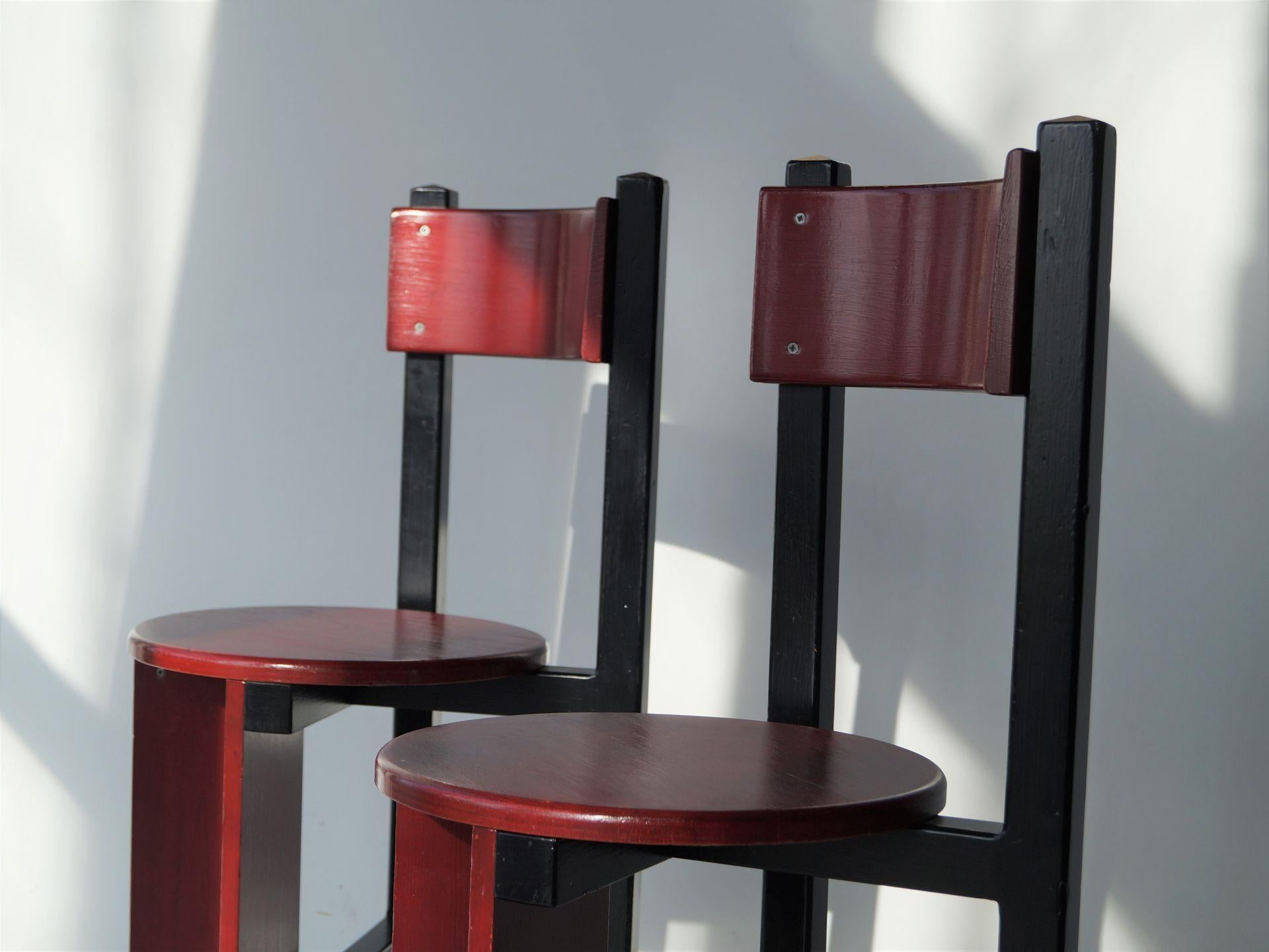 Set modernistischer Stühle „Bastille“ von  Niederländischer Architekt Piet Blom, 1960er Jahre im Angebot 1