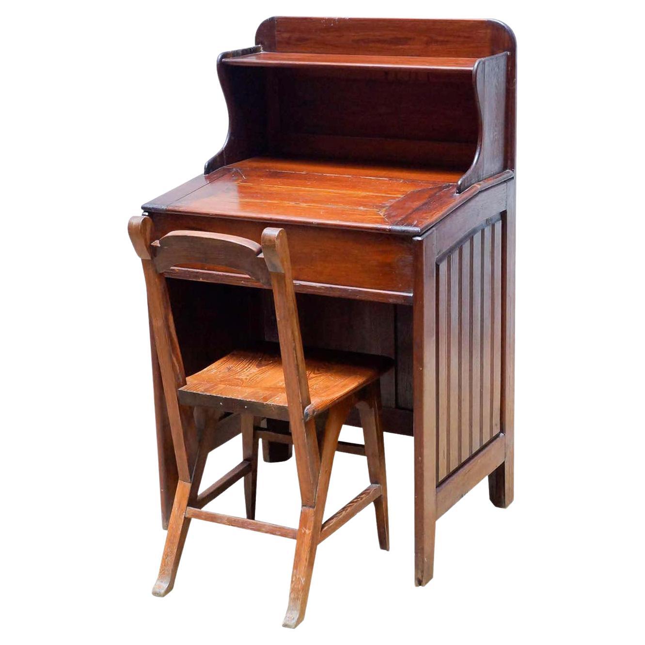 Set of Modernist Chair and Writing Table, Circa Early 20th Century