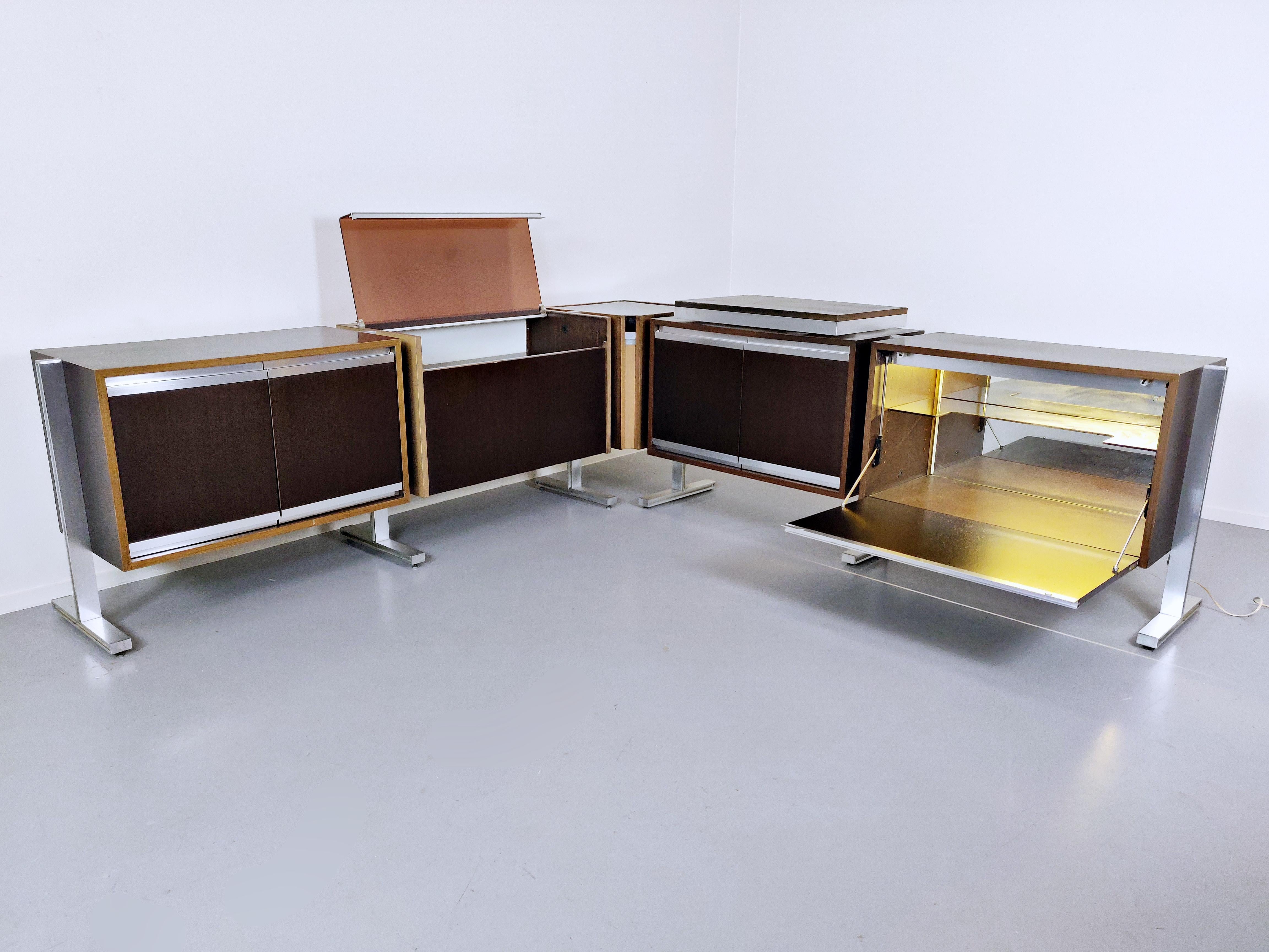 Set Of Modular Sideboard By Michel Ducaroy, Ligne Roset, 1970s For Sale 6