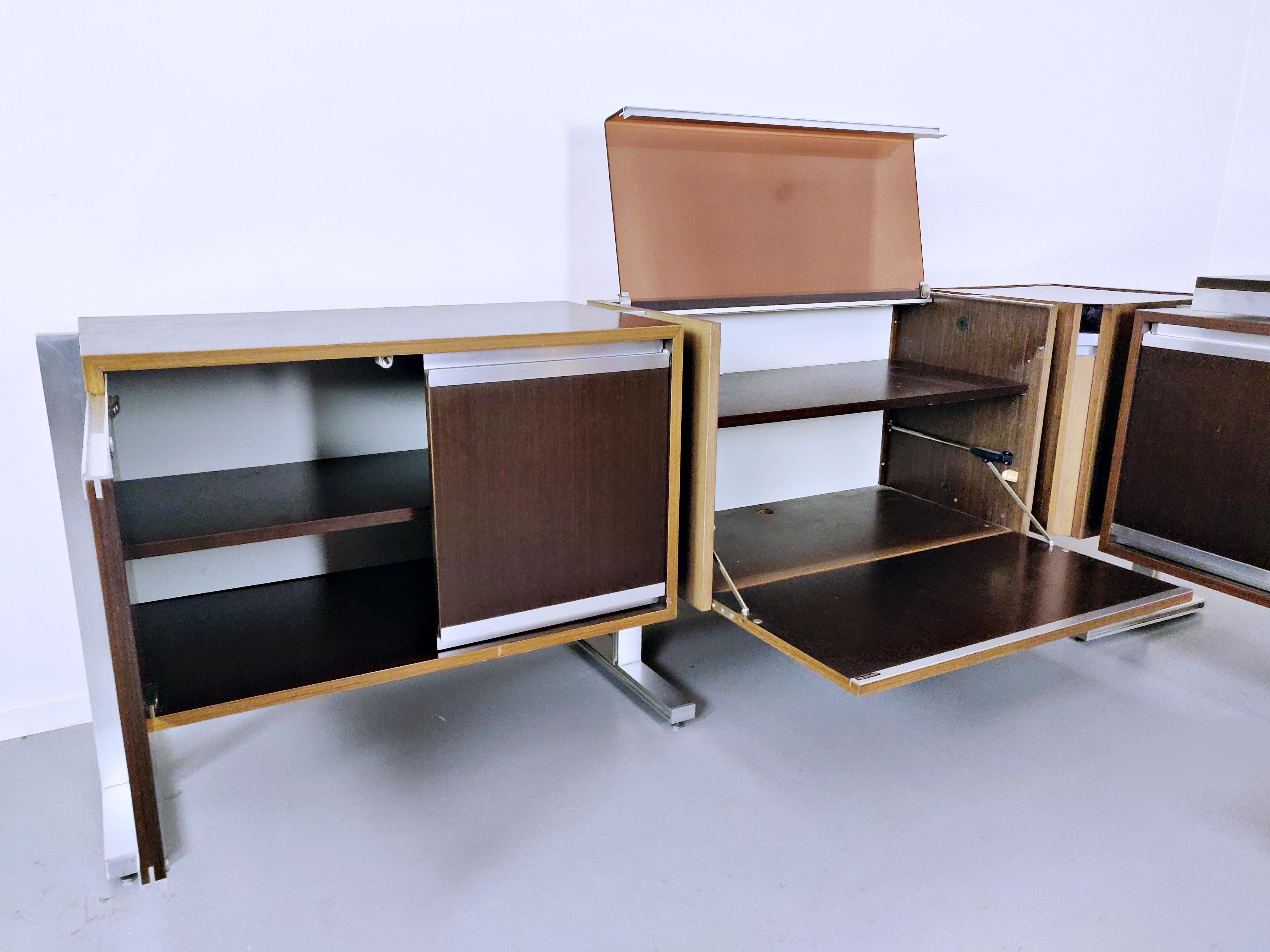 Set Of Modular Sideboard By Michel Ducaroy, Ligne Roset, 1970s For Sale 8