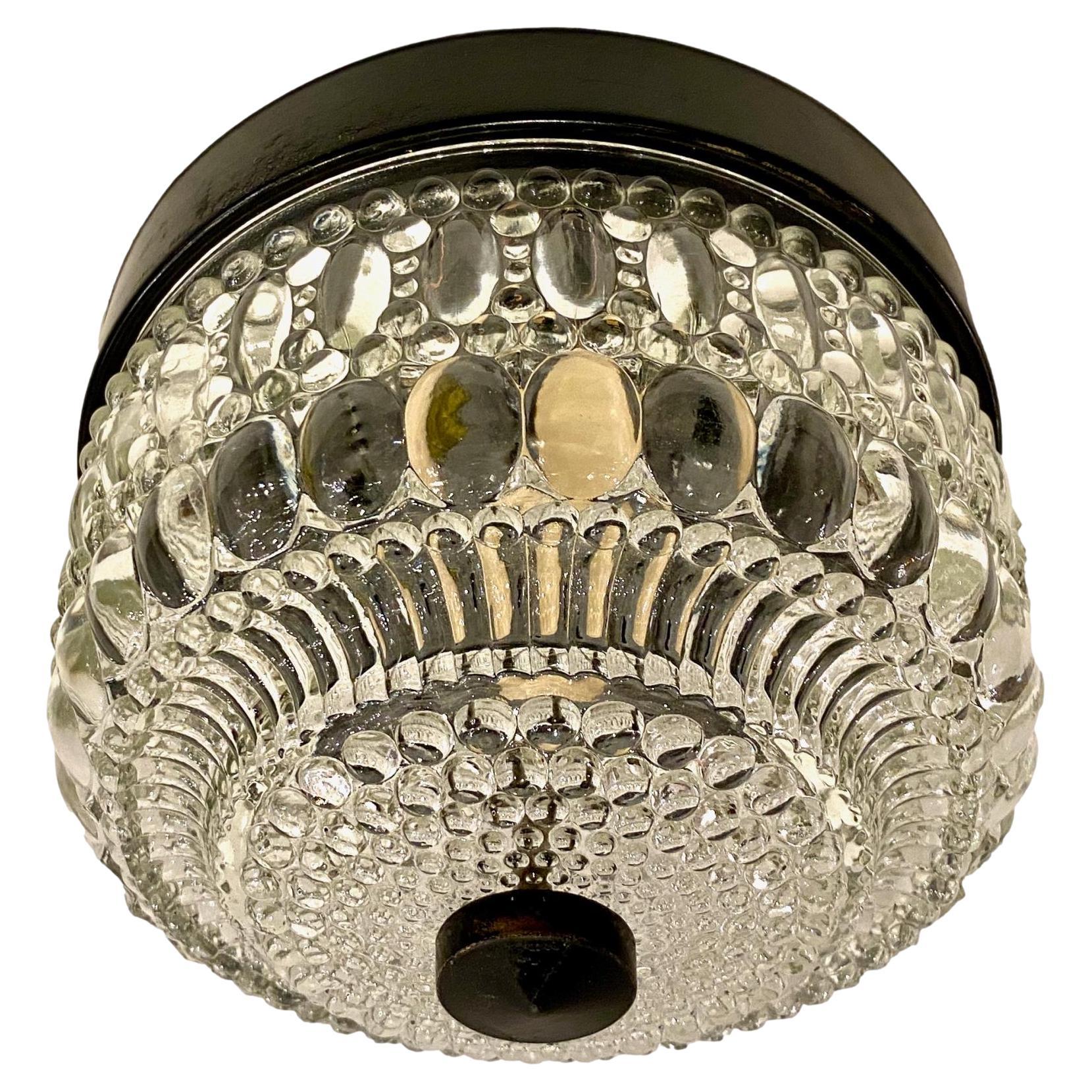 Flush Mounted Glass Light Fixture at 1stDibs