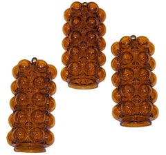 Set of Molded Glass Lanterns, Sold Individually
