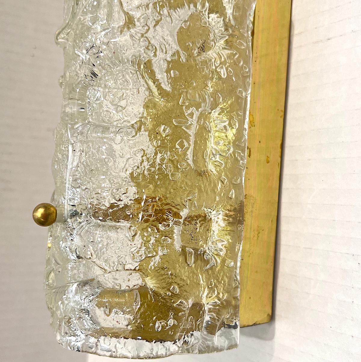 Set of Molded Glass Sconces, Sold per pair In Good Condition For Sale In New York, NY