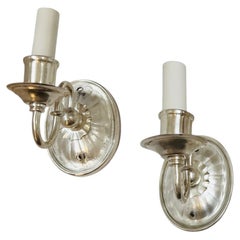 Set of Molded Glass Single Light Sconces. Sold in Pairs