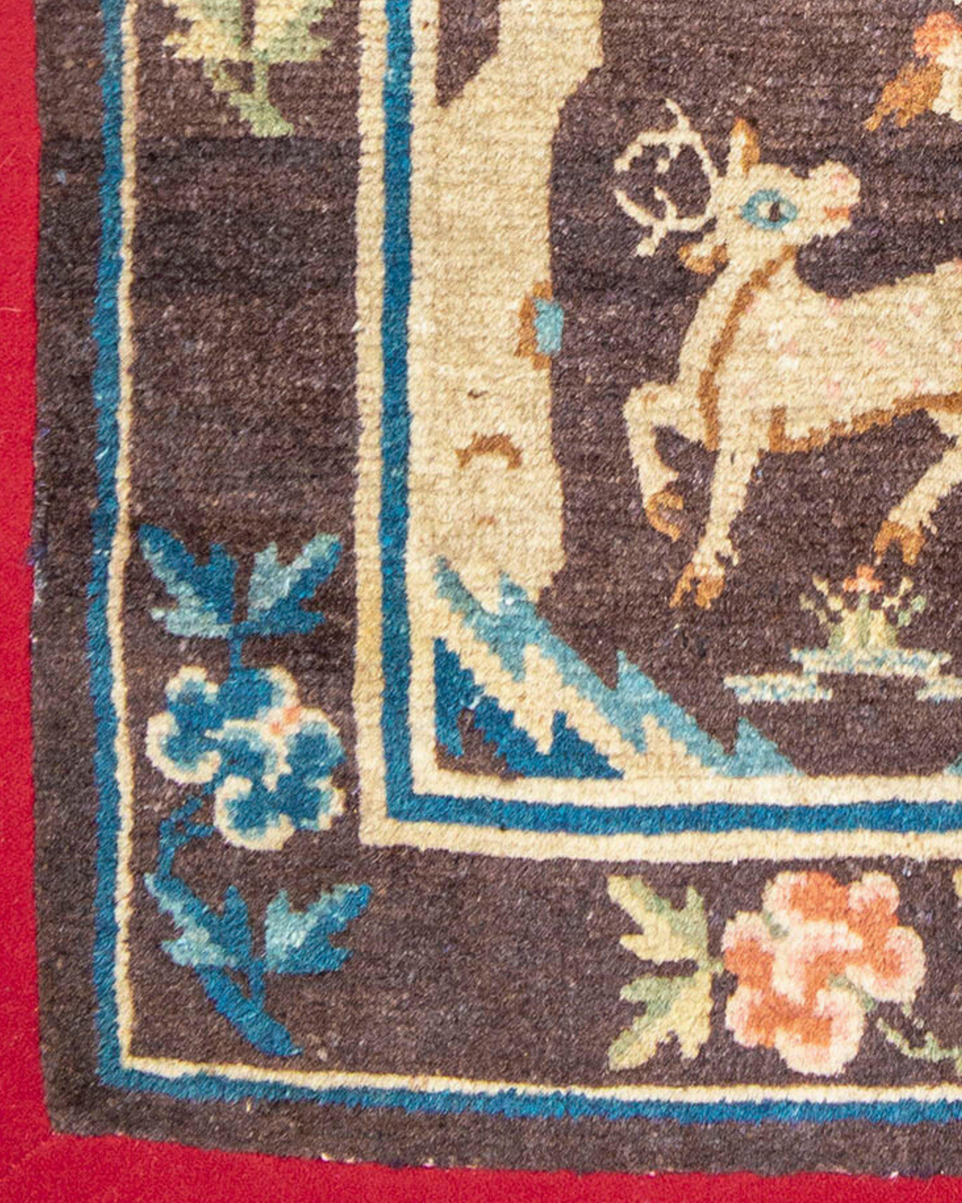 Wool Set of Mongolian Saddle Rugs, Late 19th Century For Sale