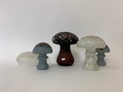Set of Monica Backstrom for Kosta Boda Mushrooms, 1970’s