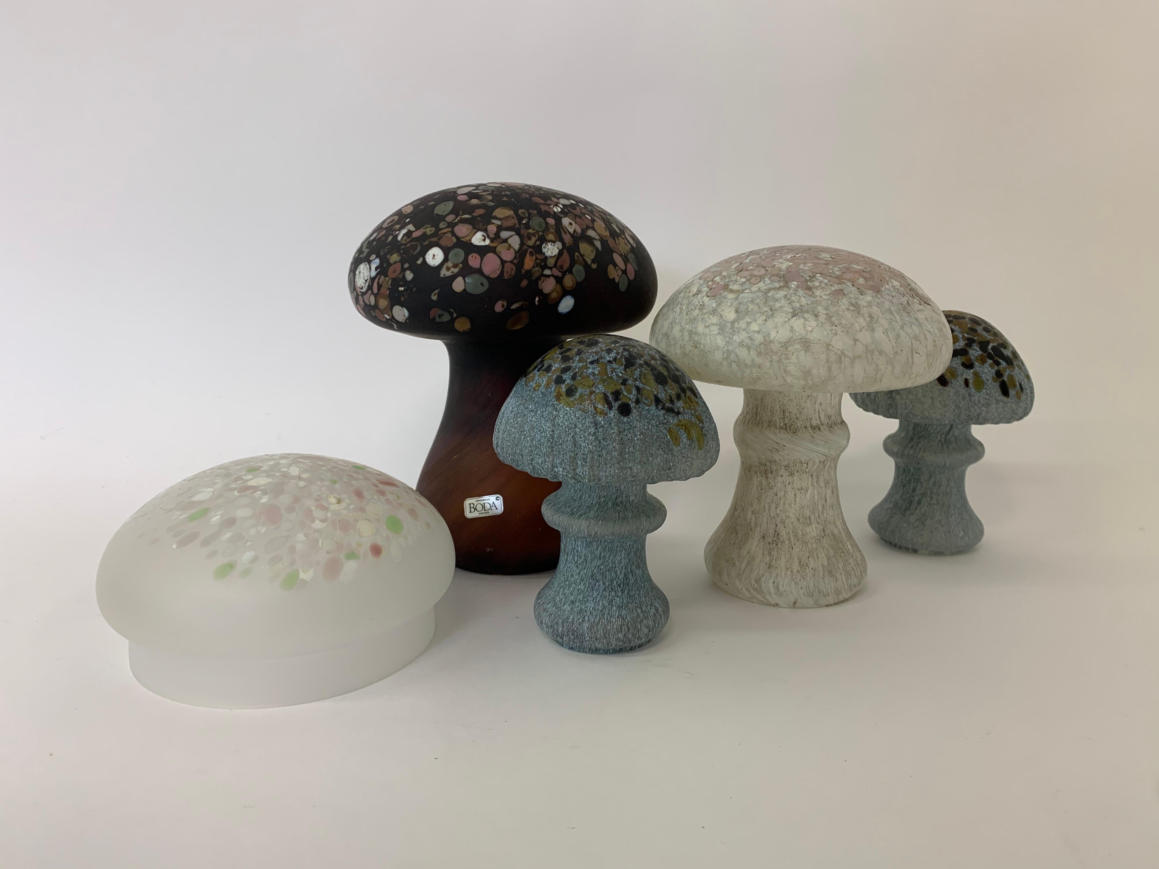 Set of Monica Backstrom for Kosta Boda Mushrooms, 1970’s For Sale 1