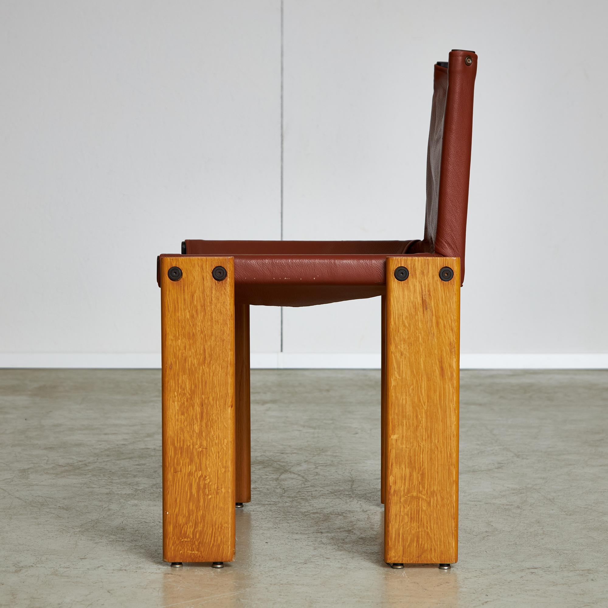 Italian Set of Monk Chairs by Afra and Tobia Scarpa for Molteni, 1973 For Sale