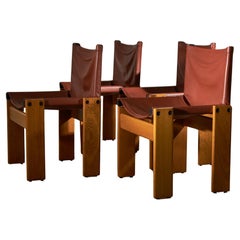 Set of Monk Chairs by Afra and Tobia Scarpa for Molteni, 1973