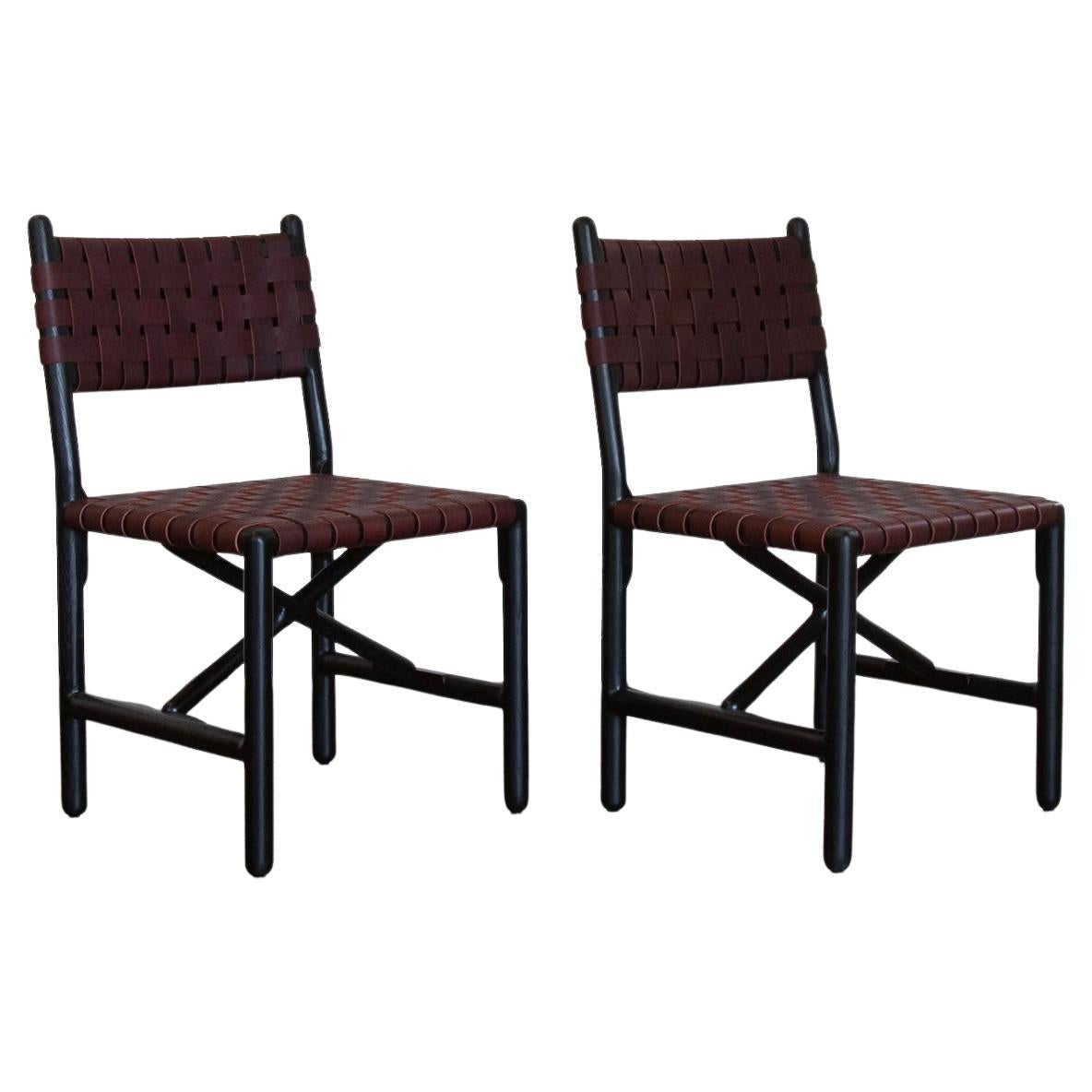 Set of Montgomery solid wood accent chairs by Crump and Kwash