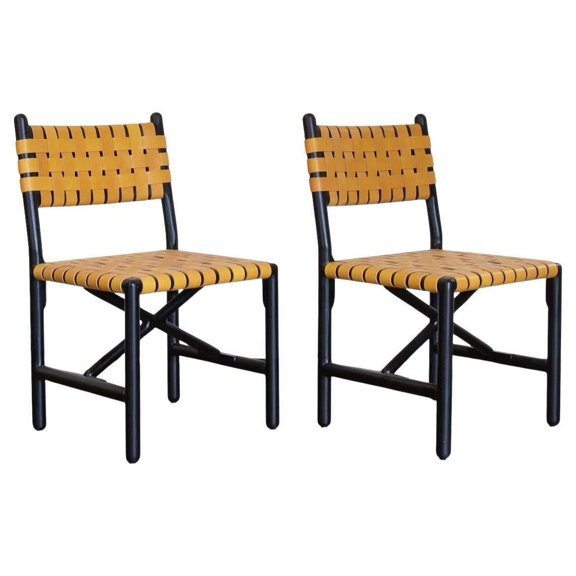 Set of Montgomery solid wood side chairs by Crump and Kwash
