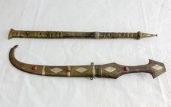 Juego de abrecartas marroquíes Latón y piedra, finales del siglo XIX