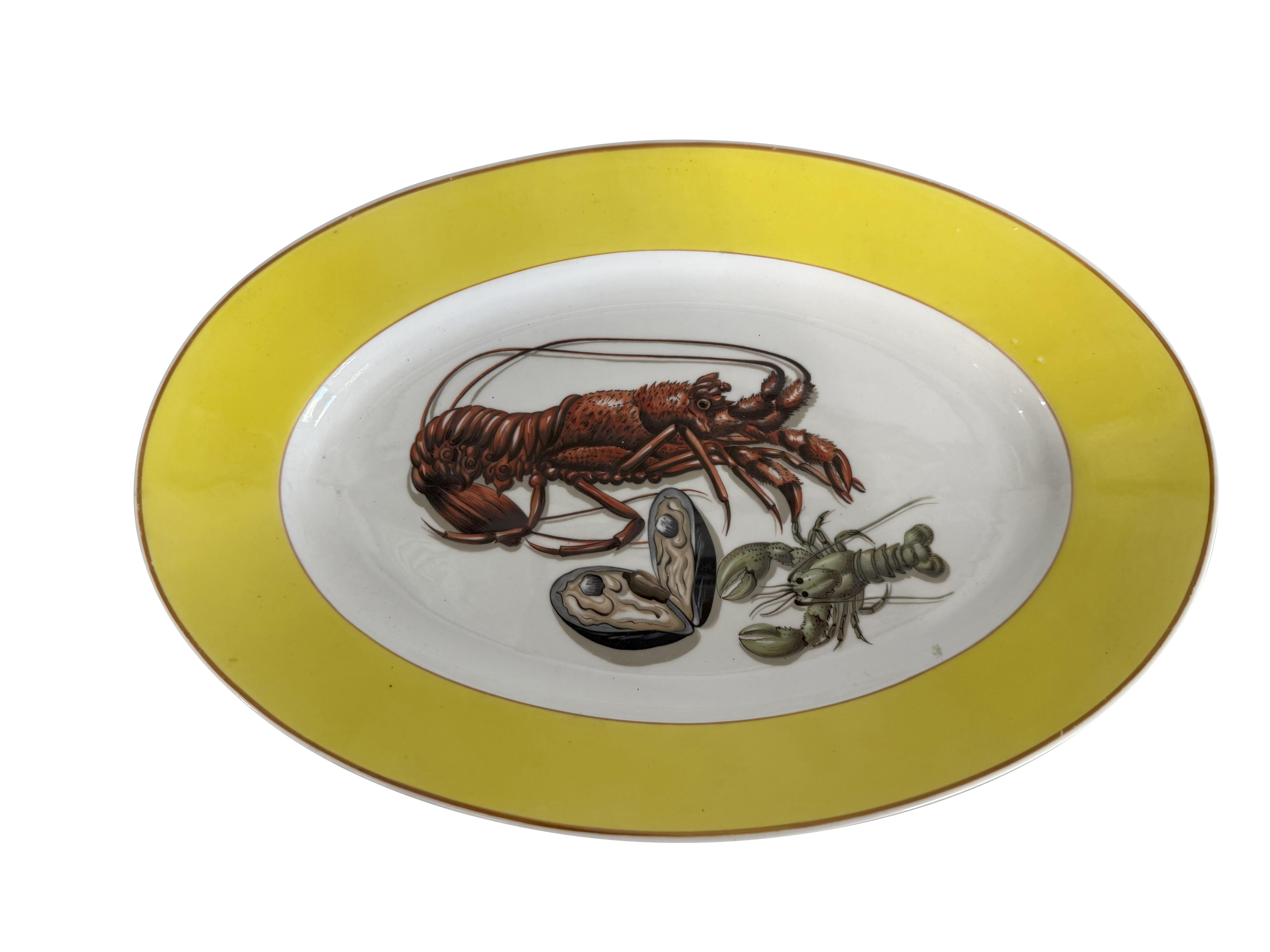 Set of Mottahedah Shellfish Plates and Matching Platter For Sale 1
