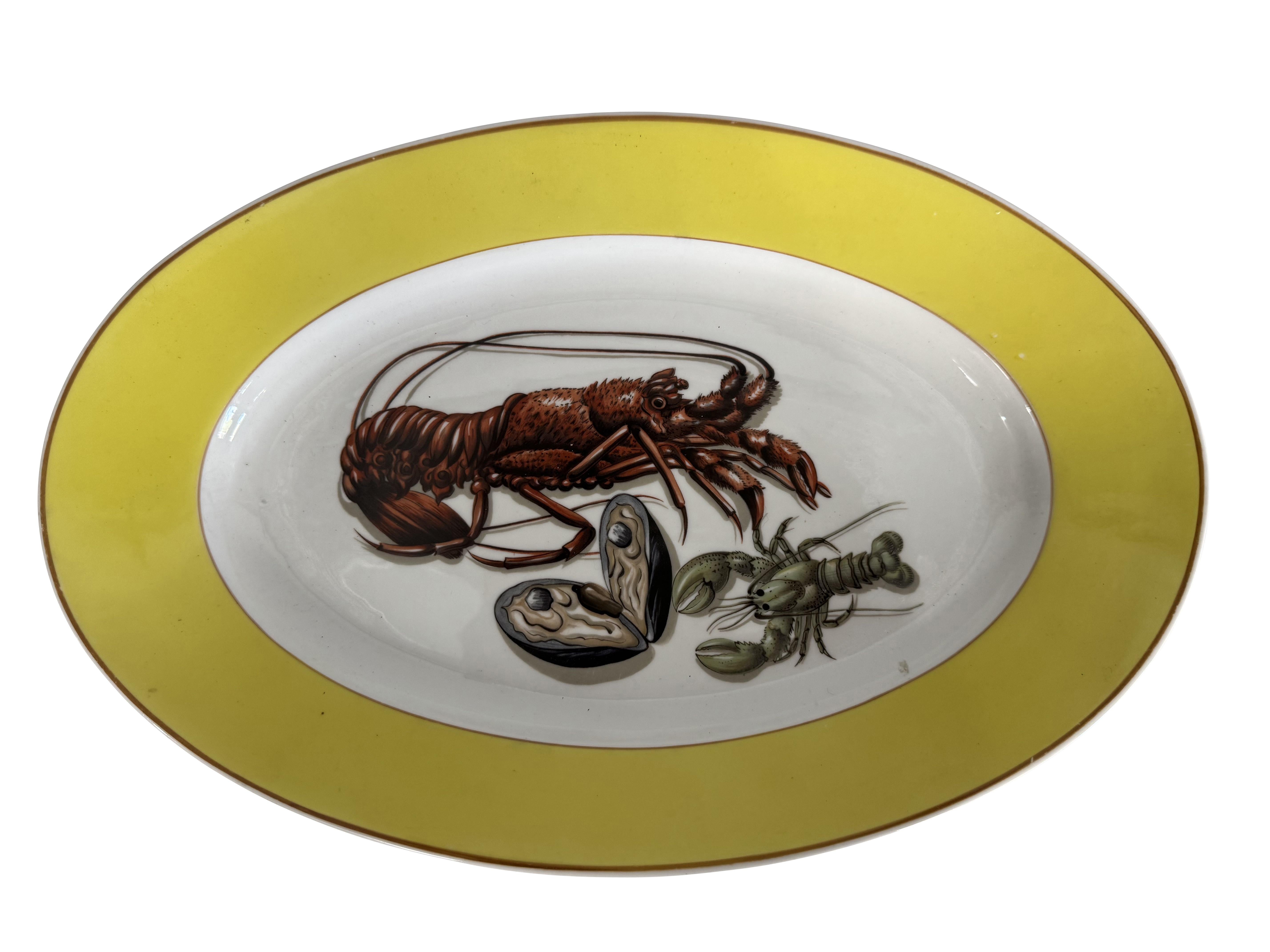 Set of Mottahedah Shellfish Plates and Matching Platter For Sale 2