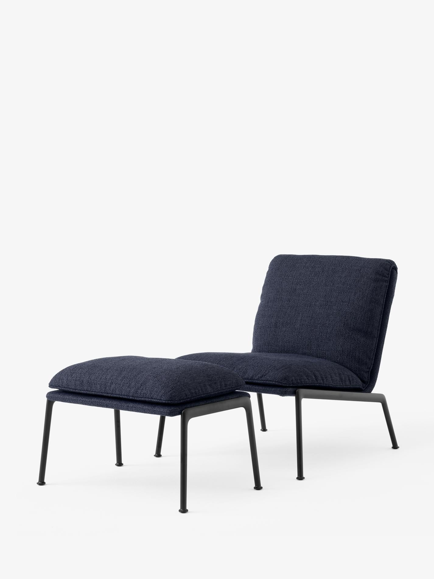 Conjunto de tumbona y reposapiés Muno- Kvadrat Ecriture 0780-Luca Nichetto para &T Escandinavo moderno en venta