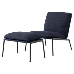 Set of Muno Lounge Chair & Footstool- Kvadrat Ecriture 0780-Luca Nichetto for &T