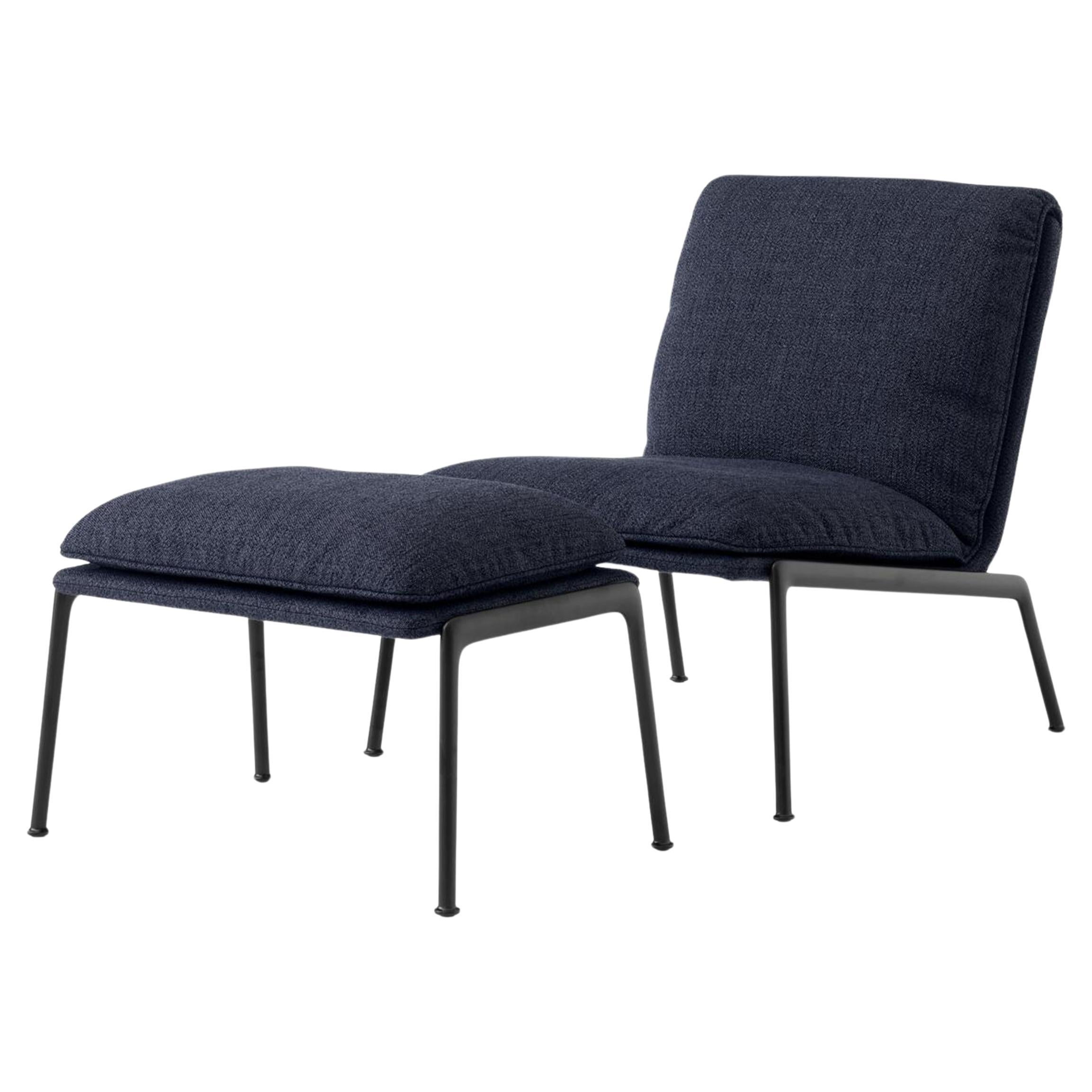 Conjunto de tumbona y reposapiés Muno- Kvadrat Ecriture 0780-Luca Nichetto para &T en venta