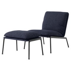 Conjunto de tumbona y reposapiés Muno- Kvadrat Ecriture 0780-Luca Nichetto para &T