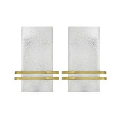 Set of Murano Glass and Brass Sconces by Doria Leuchten, C. 1960s
