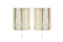 Set of Murano Glass and Brass Sconces by Doria Leuchten, Germany, C. 1960s