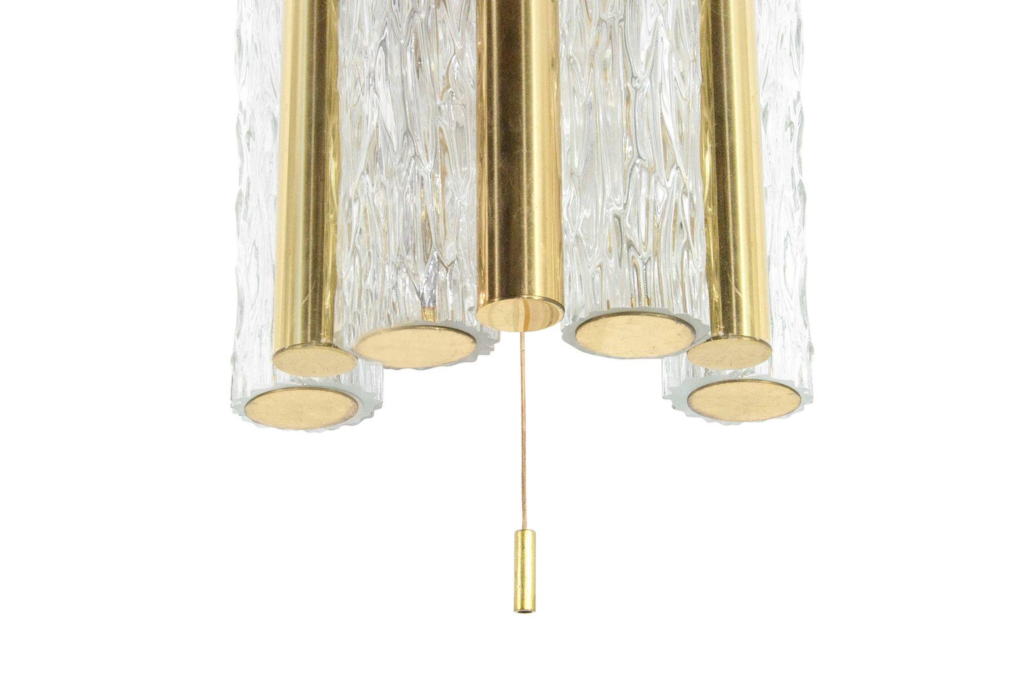 Set of Murano Glass and Brass Sconces by Doria Leuchten, Germany, C. 1960s For Sale 1