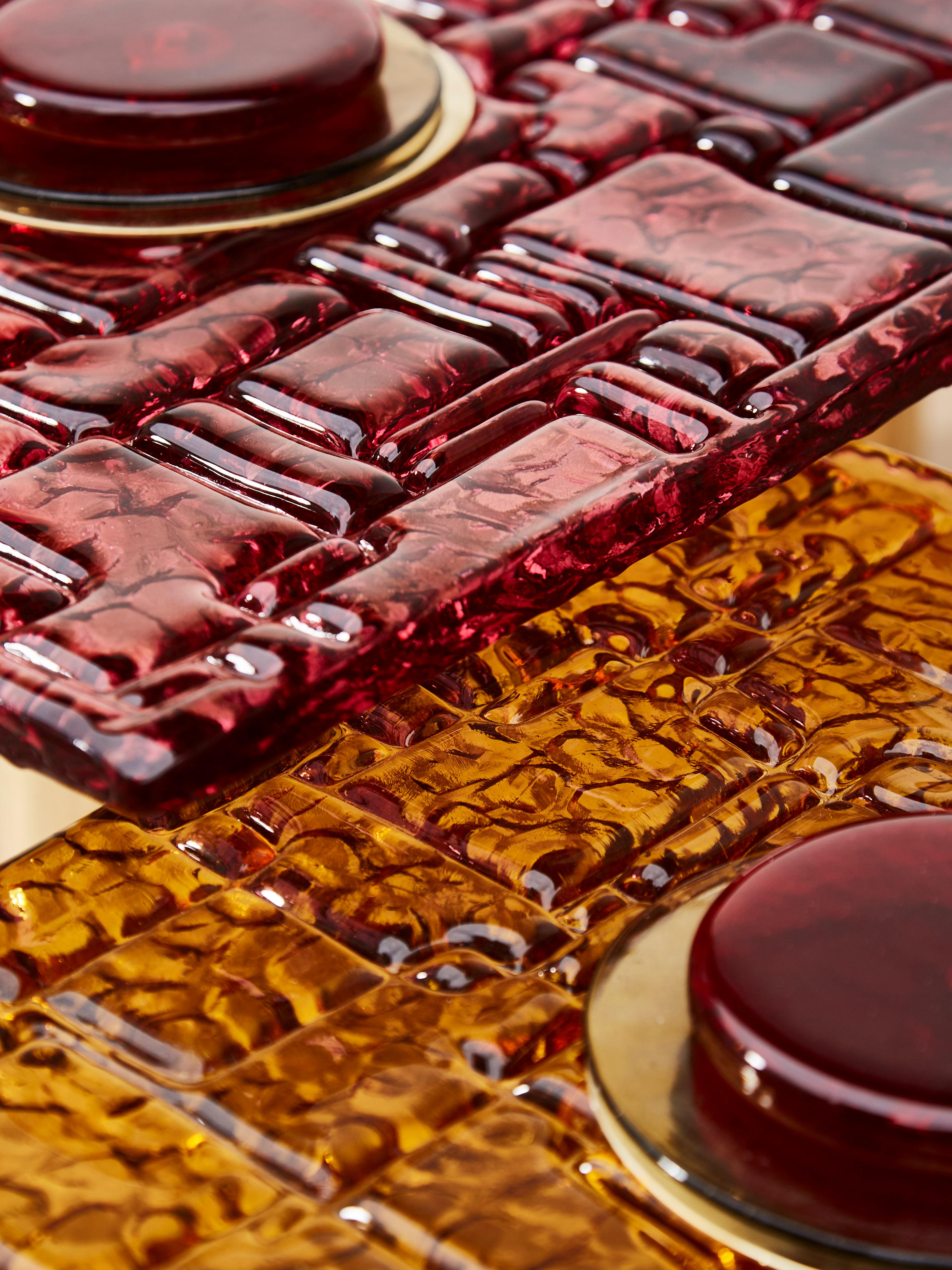 Italian Set of Murano Glass Cocktail Tables by Studio Glustin