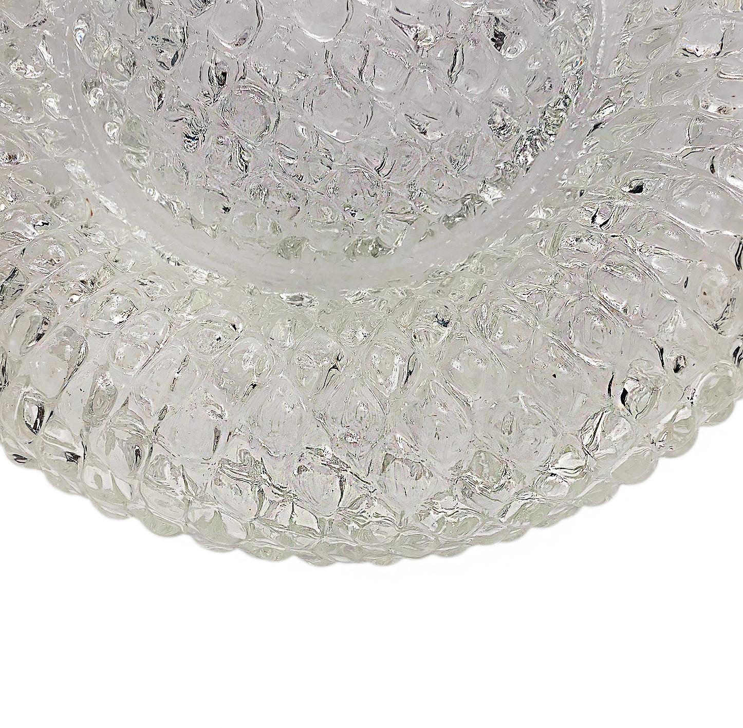 Molded Set of Murano Glass Flush Mounted Light Fixtures, Sold Individually For Sale