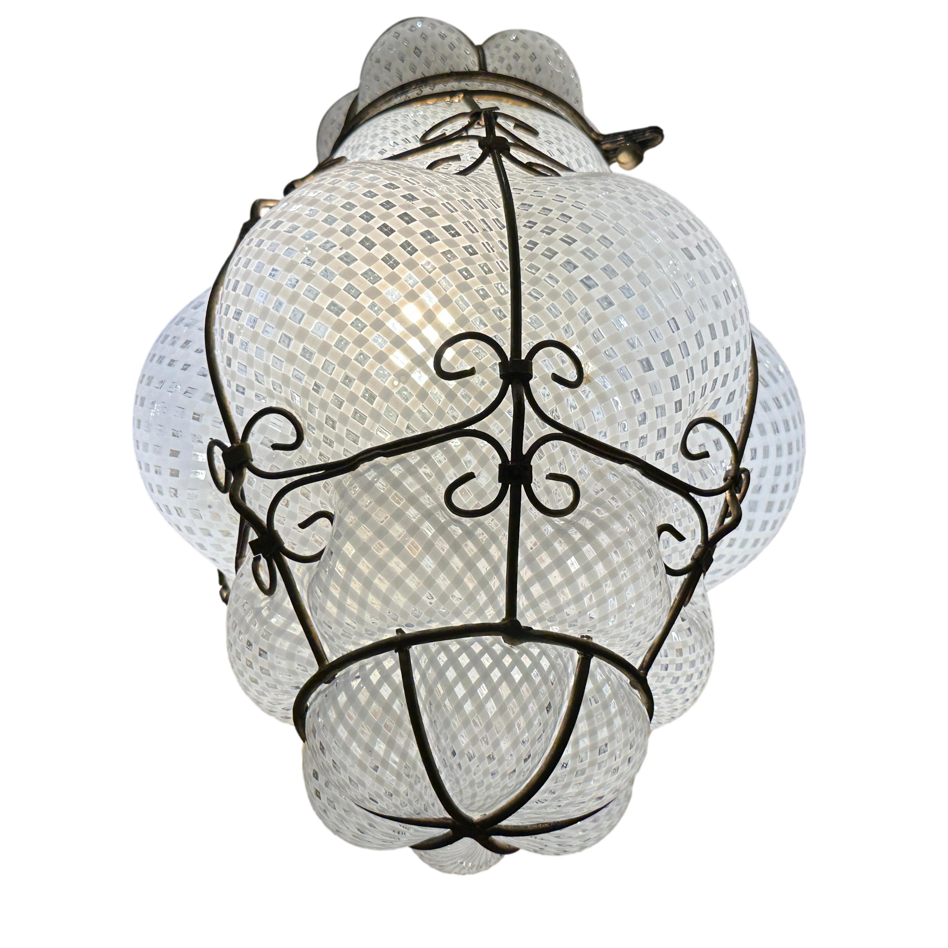 Set of Murano Glass Lanterns, Sold Individually In Good Condition For Sale In New York, NY