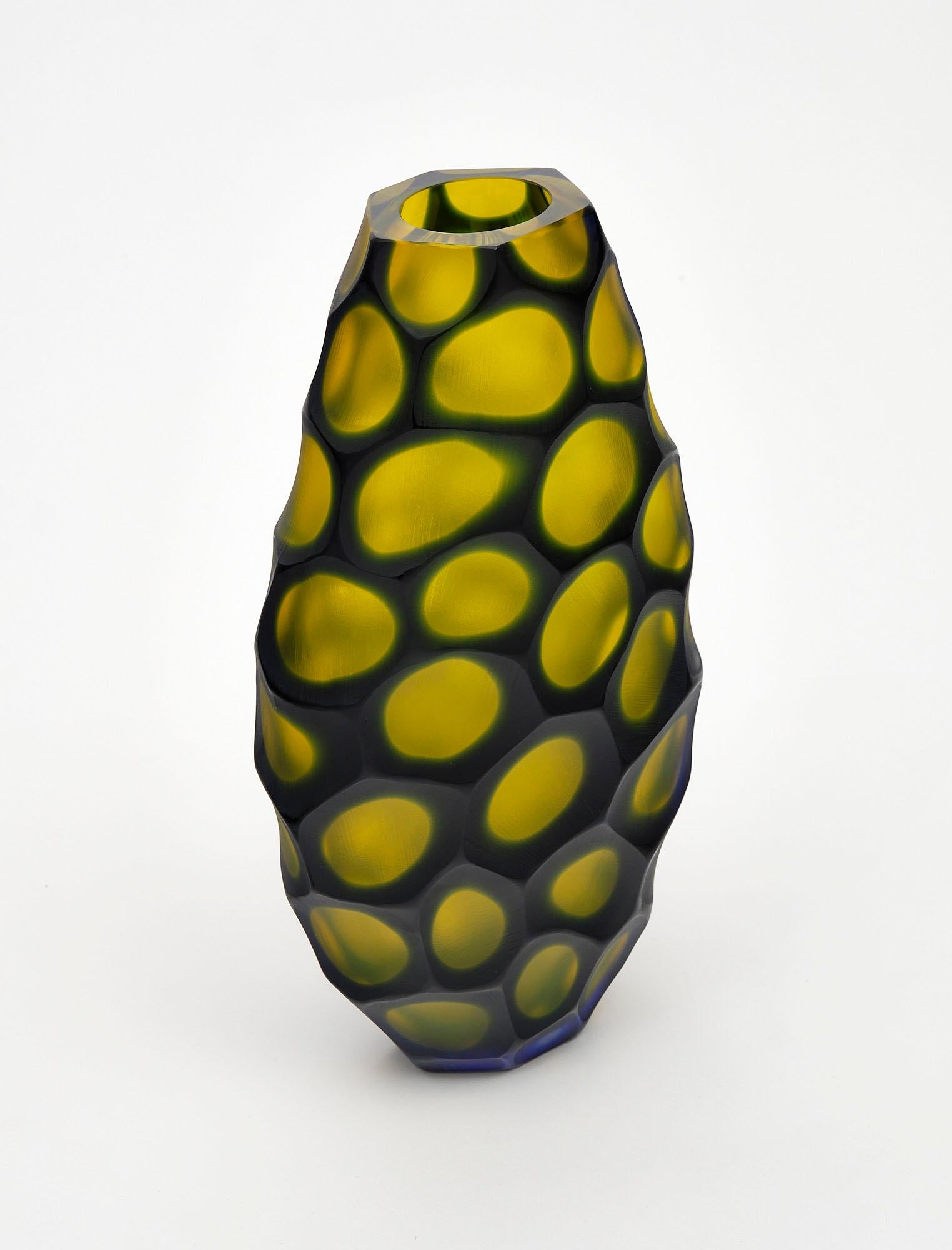 Modern Set of Murano Glass “Pavone” Vases