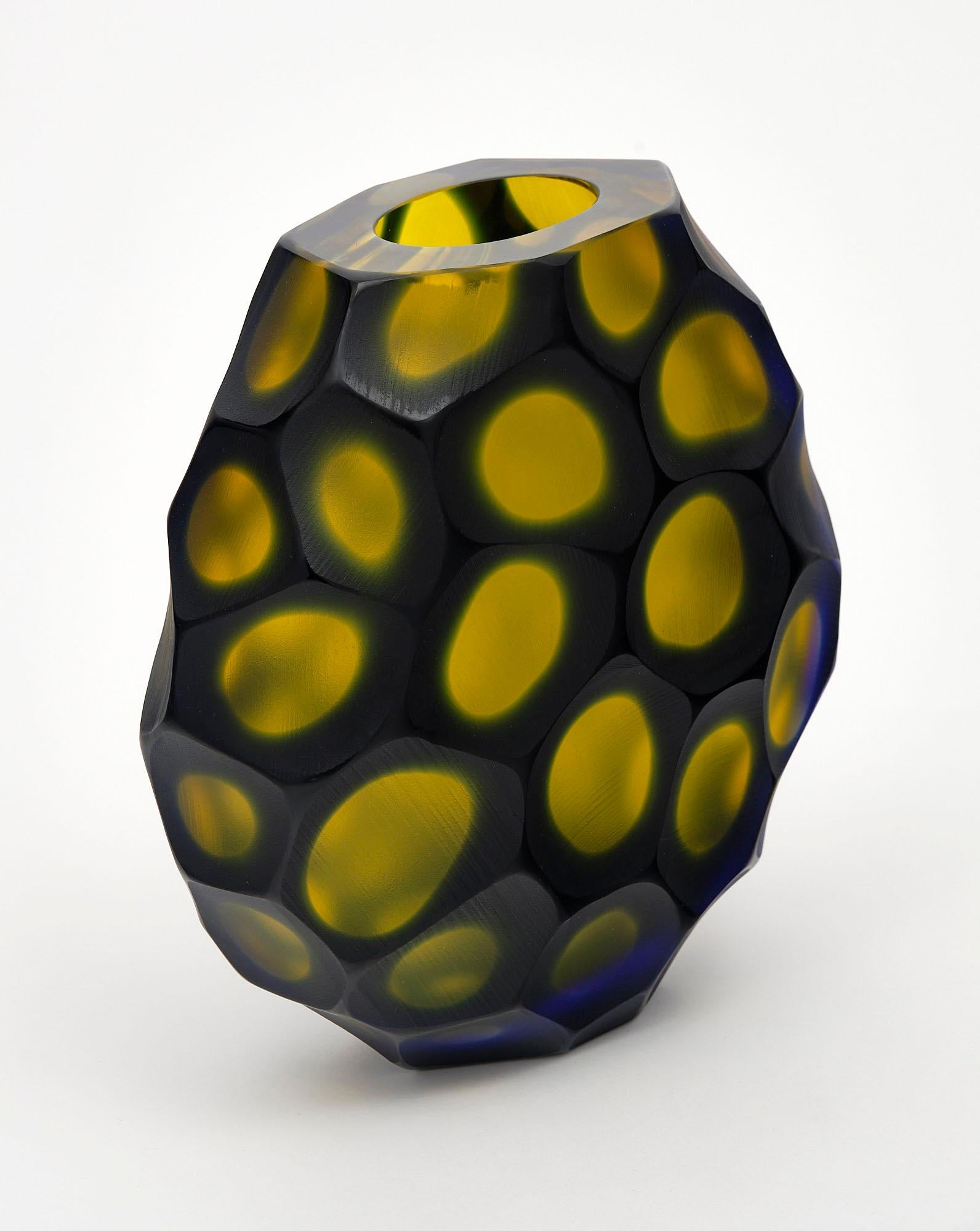 Contemporary Set of Murano Glass “Pavone” Vases