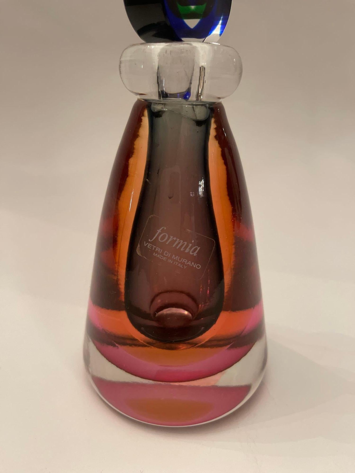 Milieu du XXe siècle Ensemble de flacons de parfum en verre de Murano en vente