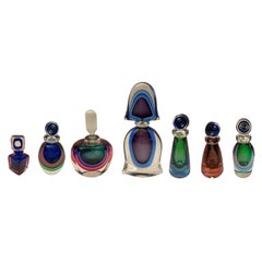 Vintage Set of Murano Glass Perfume Bottles