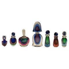 Vintage Set of Murano Glass Perfume Bottles