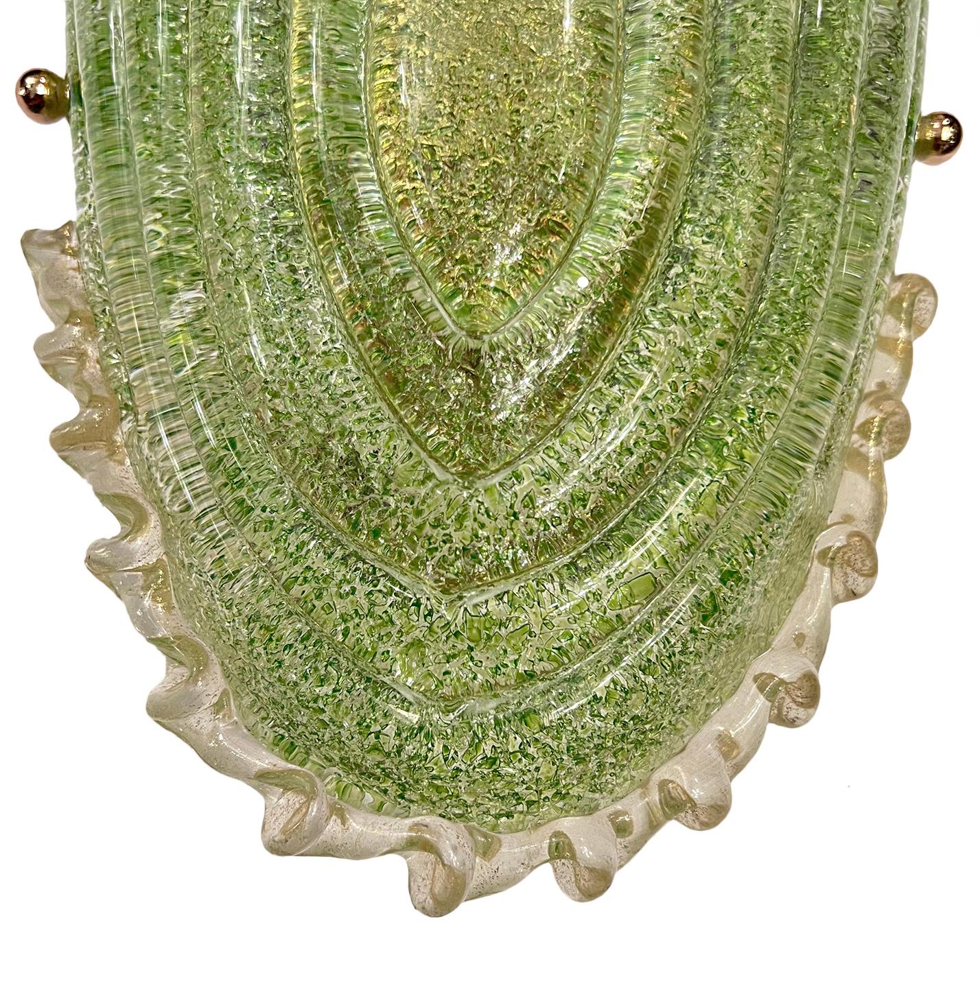 Ensemble d'appliques en verre de Murano, vendu par paire Bon état - En vente à New York, NY