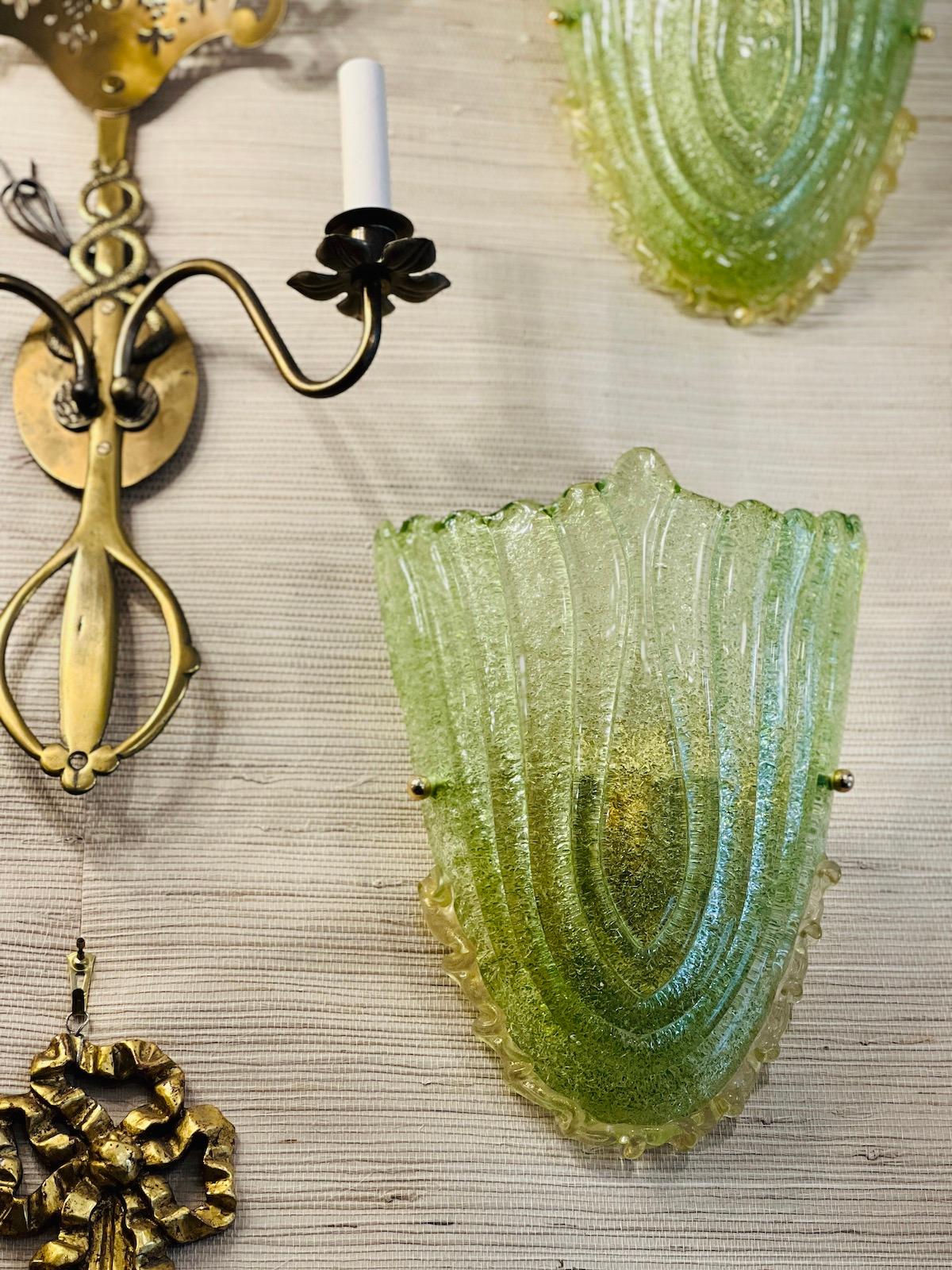 Set of Murano Glass Sconces, Sold per Pair 1