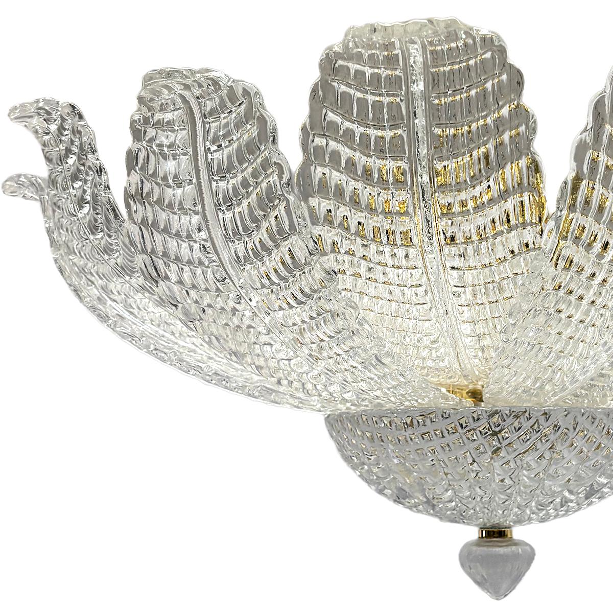 Satz von Murano-Glas-Halbspülungsleuchten, einzeln erhältlich (Geformt) im Angebot