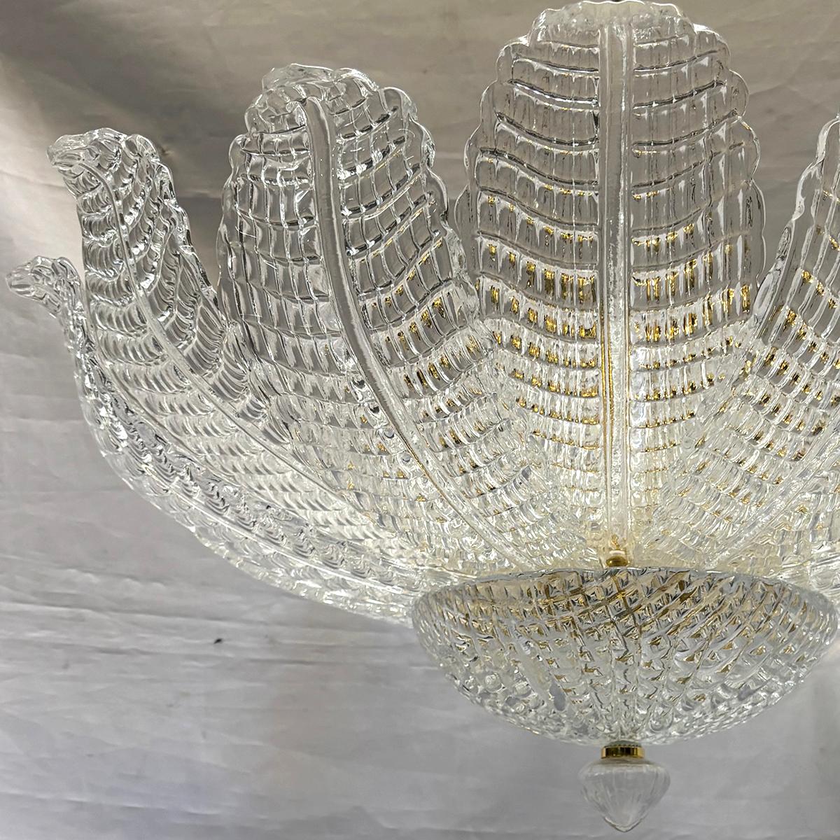 Satz von Murano-Glas-Halbspülungsleuchten, einzeln erhältlich im Zustand „Gut“ im Angebot in New York, NY